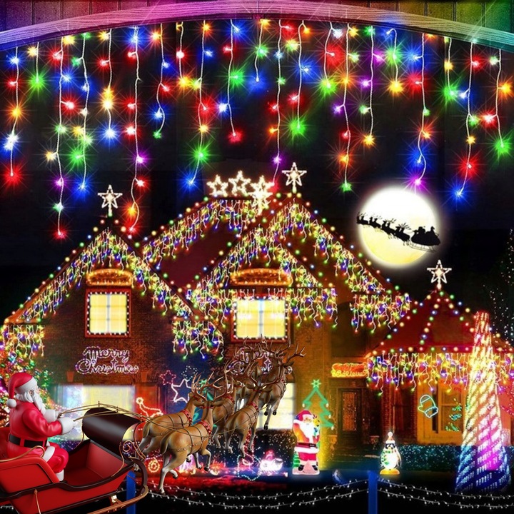 SOPLE 300 LED LAMPKI ZEWNĘTRZNE IP44 STAŁE + FLASH ŚWIATEŁKA MULTIKOLOR