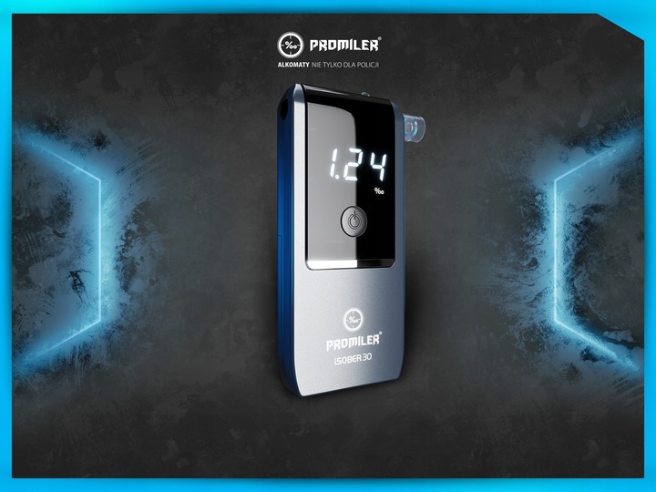 Alkomat PROMILER iSober 30 Kalibracja w dniu wysyłki + KAMIZELKA