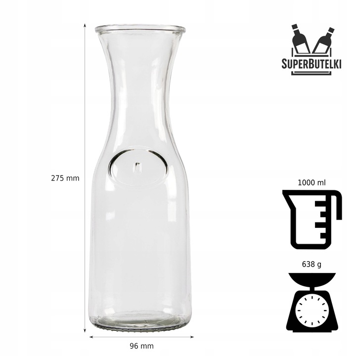 5 SZTUK KARAFKA DZBANEK NA WODĘ KARAFKI NA WODĘ SOKI LEMONIADĘ NAPOJE 1L