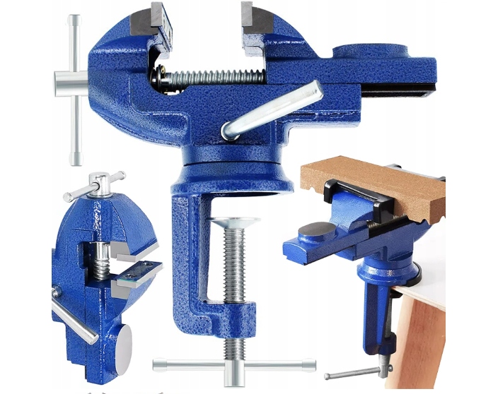 IMADŁO ŚLUSARSKIE OBROTOWE 360 Z KOWADŁEM ŻELIWNE STOŁOWE SOLIDNE 50MM