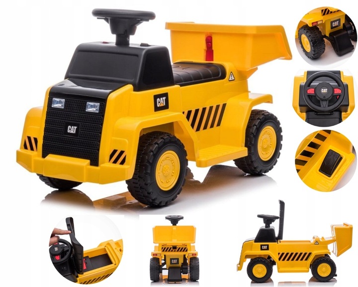 WYWROTKA CATERPILLAR dla dziecka JEŹDZIK na akumulator 6V 4AH