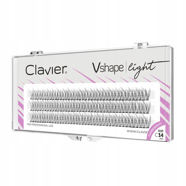Clavier Kępki Rzęs Vshape Light 14mm