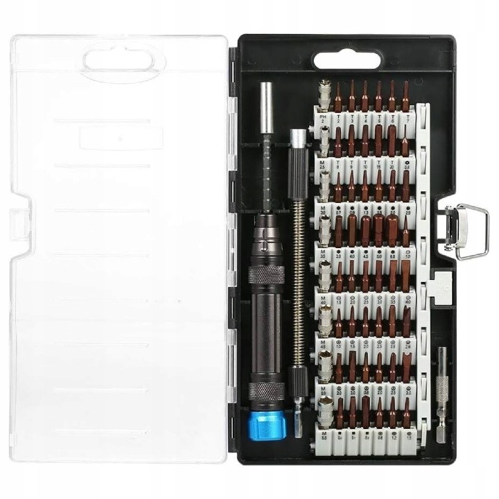 ZESTAW PRECYZYJNYCH ŚRUBOKRĘTÓW 60W1 BITY WKRĘTAK TORX MAGNETYCZNE MAGNES