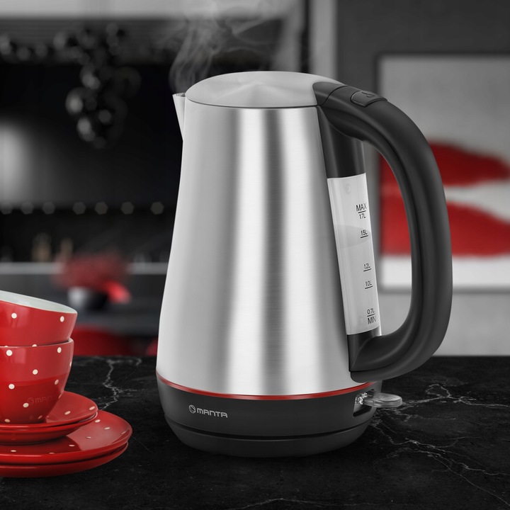 CZAJNIK ELEKTRYCZNY bezprzewodowy MOCNY stalowy stal nierdzewna 2200W 1,7l