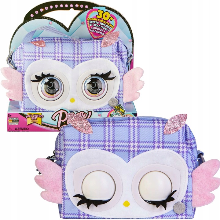 PURSE PETS TOREBKA INTERAKTYWNA SOWA HOOT COUTURE Z OCZAMI DLA DZIECI