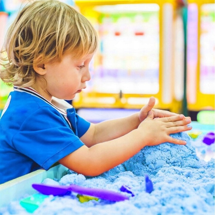 ZESTAW PIASEK KINETYCZNY 2kg + BASEN PIASKOWNICA FOREMKI SZPATUŁKI WALIZKA