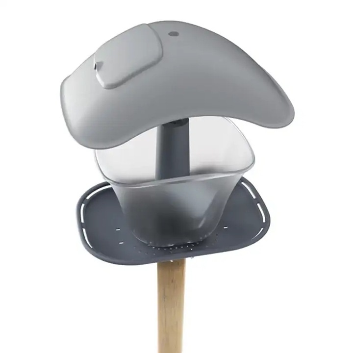 KARMNIK dla PTAKÓW zimujących Domek z Daszkiem Birdyfeed Square ANTRACYT