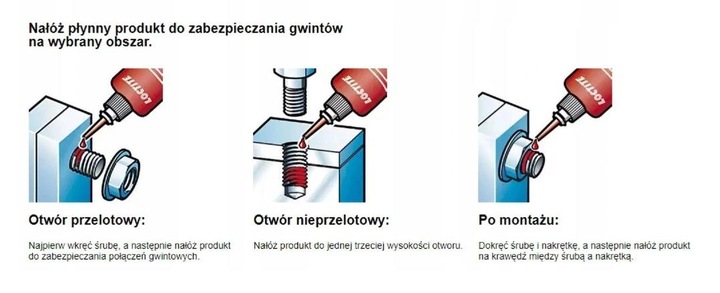 Loctite 242 50 ml Klej do uszczelniania gwintów środek zabezpieczenie