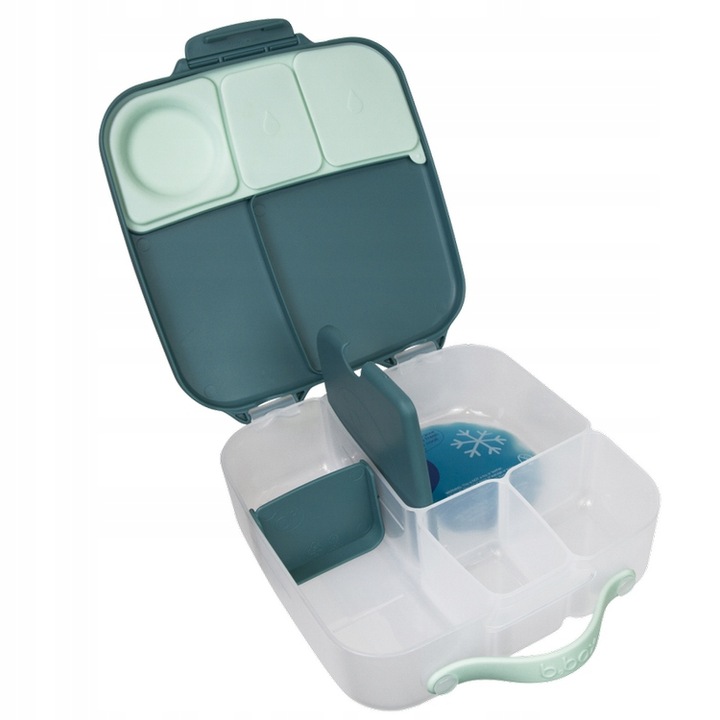 LUNCHBOX Pudełko BIG 2000 ml Śniadanie Obiad Przegrody Emerald B.box 2L