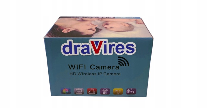 Kamera wifi draVires ip szpiegowska mała mini podczerwień