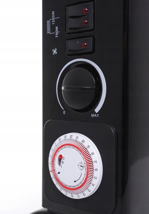 Grzejnik elektryczny konwektorowy Mocny z termostatem Turbo Timer 2000W