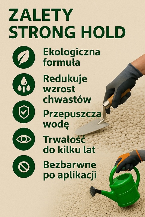 Strong Hold 5L - stabilizator, spoiwo do kamienia, kory i żwiru,