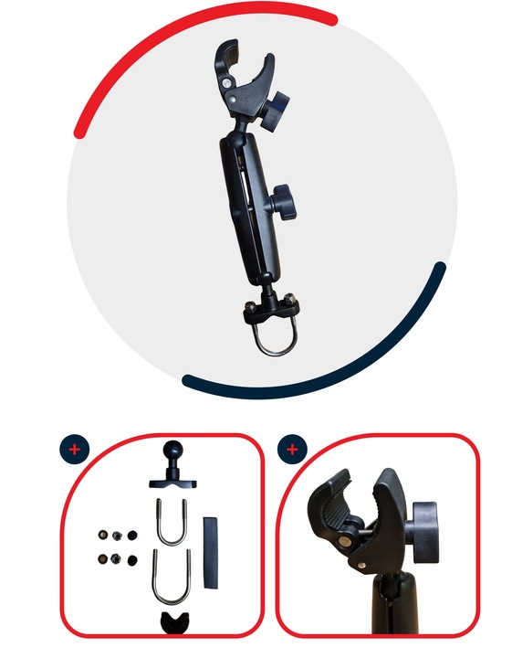 UCHWYT DO SILNIKA DZIOBOWEGO 9cm MOCOWANIE NA RELING Q-ERGO