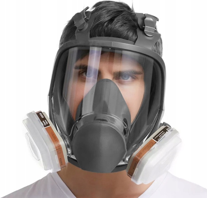 MASKA PRZECIWPYŁOWA 6800 OCHRONNA + 2x WKŁADY WĘGLOWE + 12x FILTRY Koanni