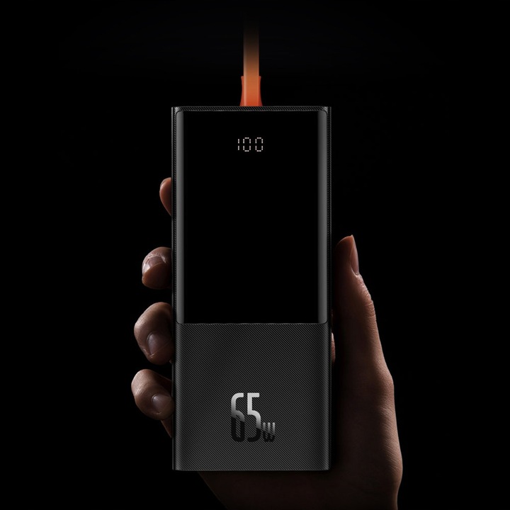BASEUS MOCNY POWERBANK ELF 20000MAH 2X USB-A 2X USB-C QC PD 65W 3A Z KABLEM