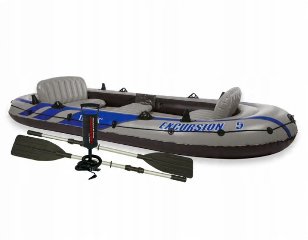 Łódź Intex 68325 EXCURSION 5 Set INTEX szary