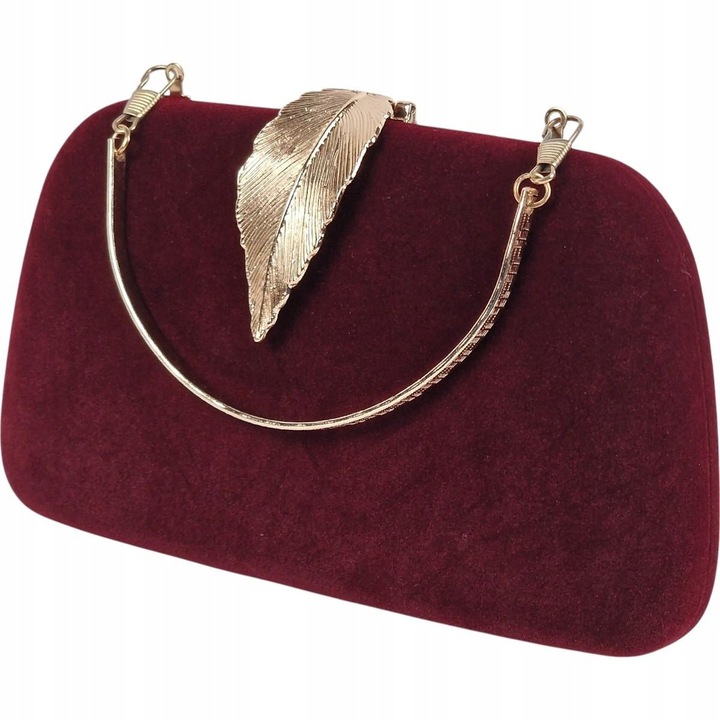 Torebka kopertówka puzderko wizytowa wieczorowa bordowa sylwester