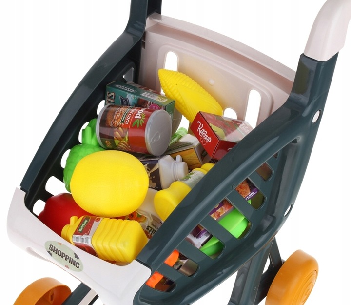 Wózek Koszyk Sklepowy Dla Dzieci Na Zakupy Supermarket Owoce Warzywa