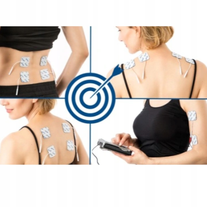 Elektrody TENS żelowe do elektrostymulatora EMS duże 10x5cm, 16 szt.