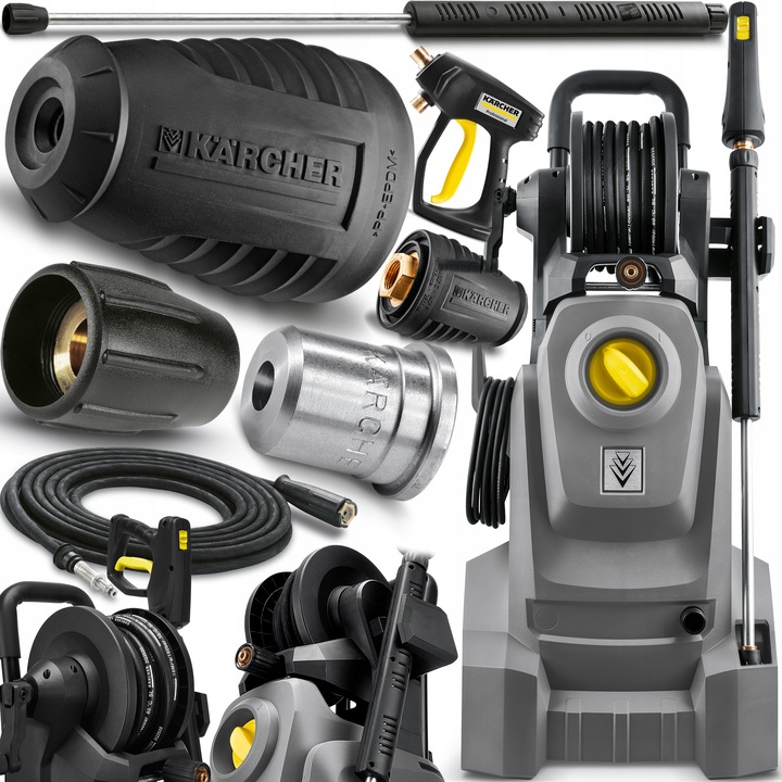 MYJKA CIŚNIENIOWA KARCHER HD 4/10 PLUS TURBODYSZA ZWIJACZ ZESTAW 5/15C PROF