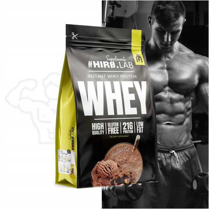 Białko koncentrat serwatkowe WPC 750 g Instant Whey czekolada orzech hiro
