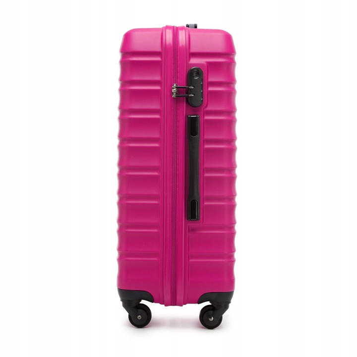 WITTCHEN średnia walizka z ABS-u żebrowana różowa