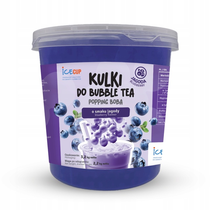 Kulki do Bubble Tea JAGODA 3.2kg