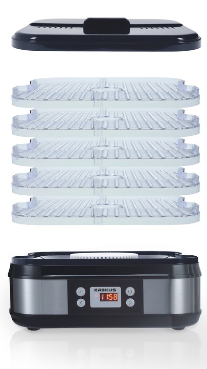 Duża Suszarka spożywcza do Grzybów Owoców Warzyw Dehydrator Timer Krexus