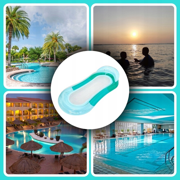 MATERAC DMUCHANY DO PŁYWANIA PONTON PŁYWAJĄCY DO BASENU NAD WODĘ 160X75 cm