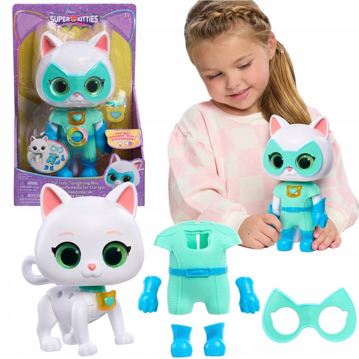 DISNEY JUNIOR SUPERKOTY SUPER KITTIES INTERAKTYWNA FIGURKA BITSY/KIZIA 20CM