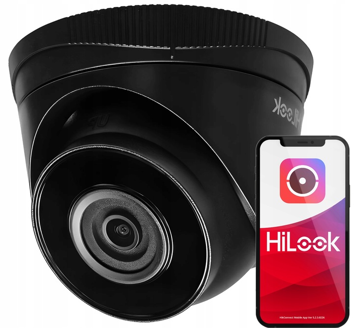 Kamera IP 5Mpx PoE Zewnętrzna HiLook IPCAM-T5 Czarna IR30m