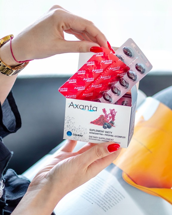 Colway AXANTA 60 kaps Astaksantyna+Piperyna+ Niacyna+Biotyna+ Wit.B1,2,6,12