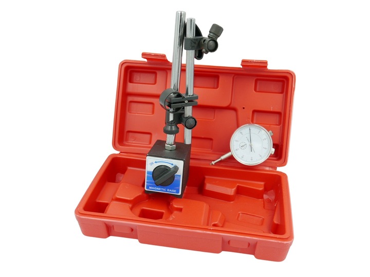 CZUJNIK ZEGAROWY + STATYW MAGNETYCZNY SPRAWDZANIA BICIA TARCZ HAMULCOWYCH