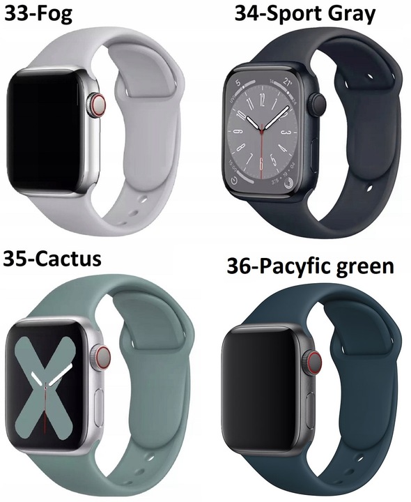 PASEK DO APPLE WATCH 2 3 4 5 6 7 8 9 SE ULTRA 2 38/40/41/42/44/45/49m Sport