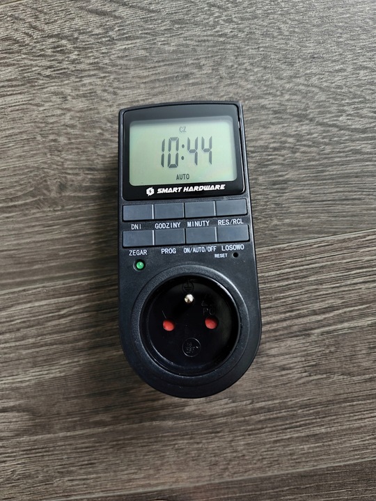 PROGRAMATOR CZASOWY WŁĄCZNIK WYŁĄCZNIK LCD CYFROWY HARMONOGRAM 7 DNI POLSKI