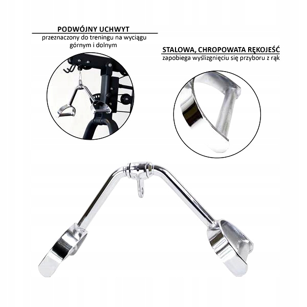 UW10 podwójny uchwyt na wyciągu górnym i dolnym HMS