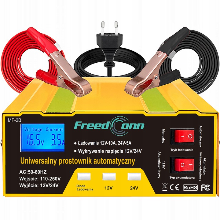 MF-2B Prostownik AUTOMATYCZNY Z FUNKCJĄ NAPRAWY 12V 24V