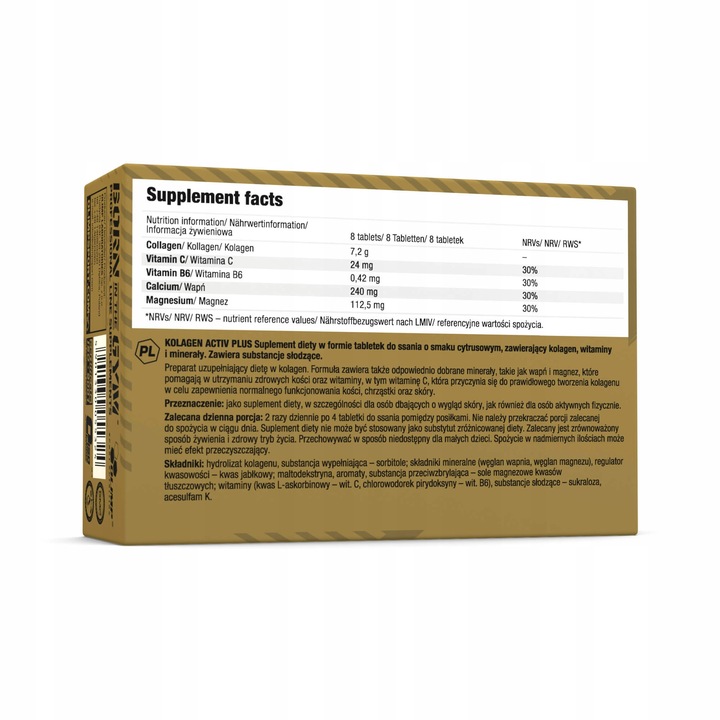 OLIMP KOLAGEN ACTIV PLUS SE 80tab COLLAGEN NA STAWY KOŚCI MAGNEZ WITAMINA C