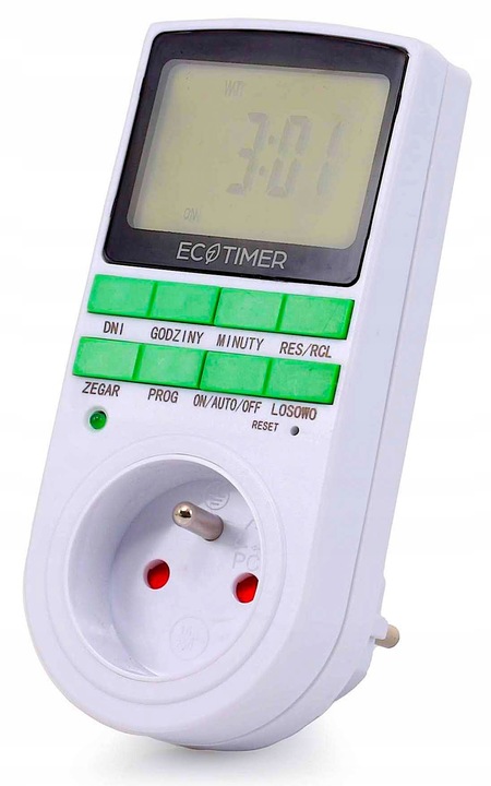 PROGRAMATOR CZASOWY WŁĄCZNIK WYŁĄCZNIK TIMER CYFROWY LCD - Polskie Menu