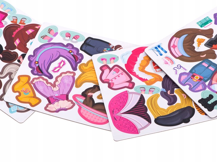 KSIĄŻECZKA MAGNETYCZNA UKŁADANKA PUZZLE NA MAGNES UBIERZ LALKĘ 51 elementów