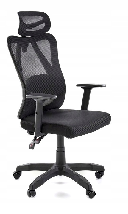 ERGONOMICZNY fotel obrotowy RAMOS czarny regulowany