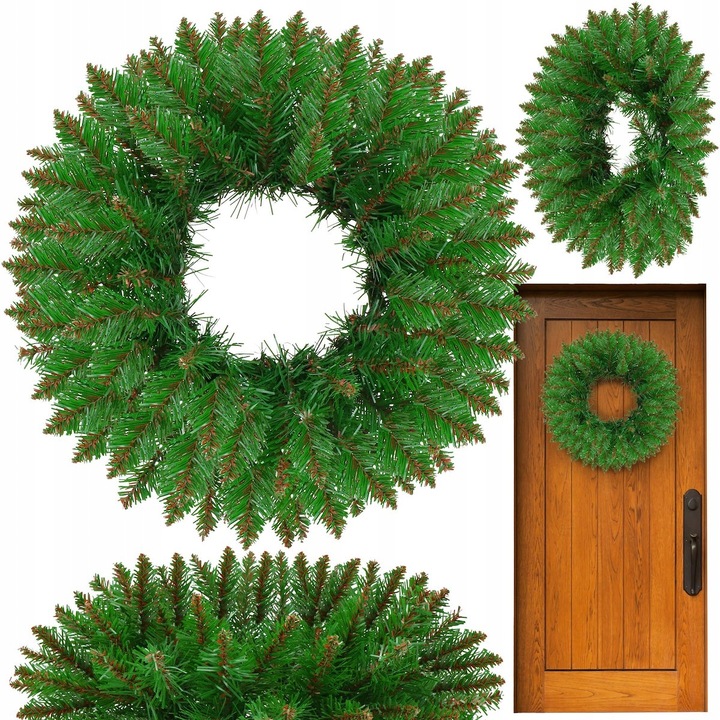 STROIK ŚWIĄTECZNY WIANEK DEKORACYJNY OZDOBA WIENIEC NA DRZWI NA STÓŁ 45 CM