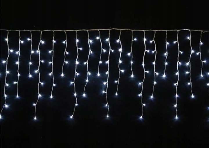 Kurtyna świąteczna 500LED 17,5m SOPLE BIAŁA ZIMNA + FLASH
