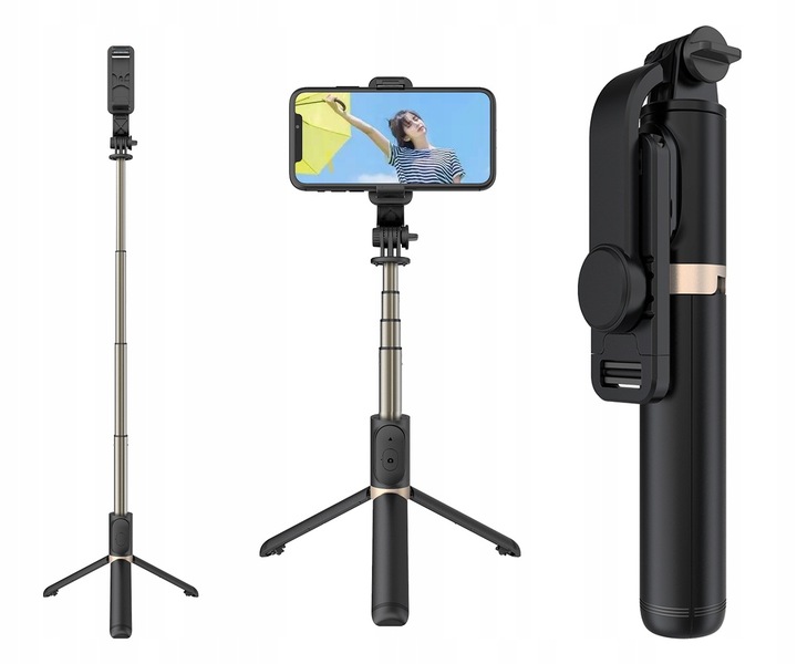 SELFIE STICK STATYW DO TELEFONU TRIPOD Z PILOTEM KIJEK STATYW BLUETOOTH BT