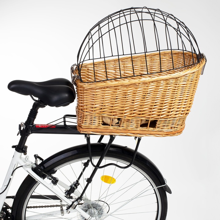 KOSZ ROWEROWY WIKLINOWY NA BAGAŻNIK TRANSPORTER TYLNY KOSZYK DLA PODUSZKA