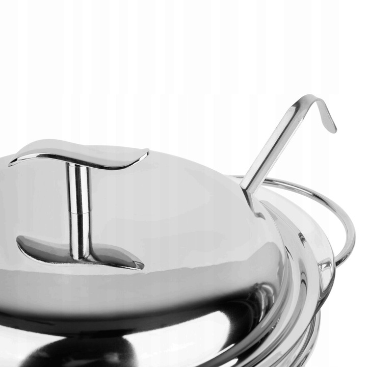 WAZA do ZUPY SOSÓW z PODGRZEWACZEM CHOCHLA Srebrna STALOWA Tadar 4 l