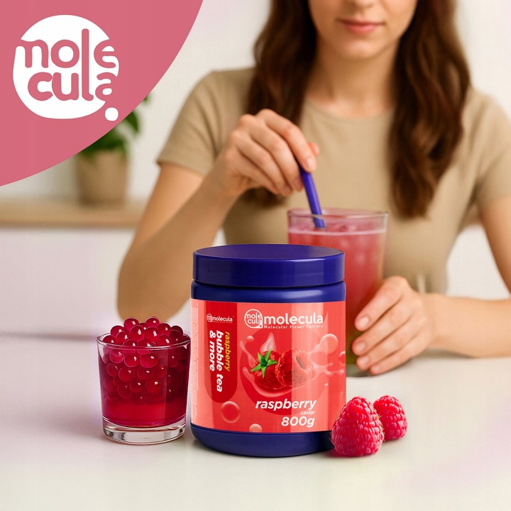 Molecula - KULKI do BUBBLE TEA - 0.8kg - MOLEKULARNY KAWIOR - MALINA