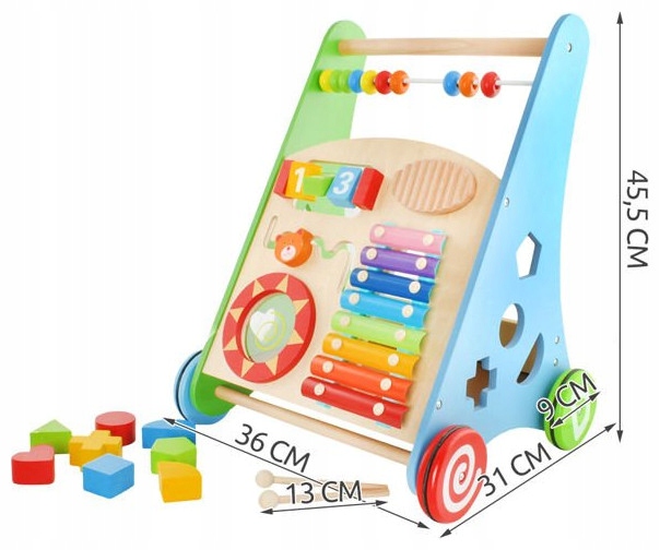 JEZDZIK PCHACZ CHODZIK DREWNIANY SORTER PREZENT NA MIKOŁAJA ROCZEK ZABAWKA