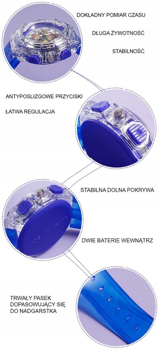 zegarek dziecięcy PSI PATROL dla dziewczynki dziecka SKYE świecący LED