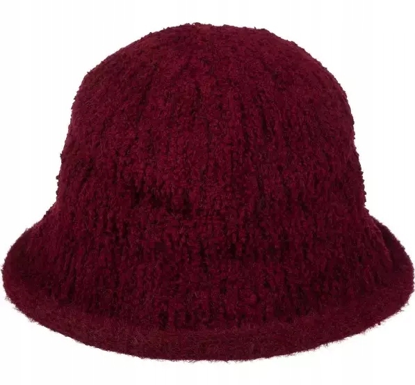 BUCKET HAT KAPELUSZ JESIEŃ ZIMA WIOSNA BOUCLE BUKLA BARANEK BEAR KOL 3007